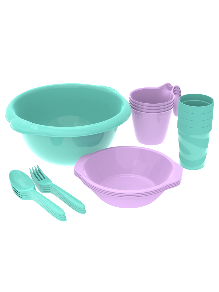 Набор посуды для пикника на 4 персоны