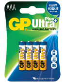 Батарейка  GP Ultra Plus Alkaline 24A(AAA/LR03) FSB4