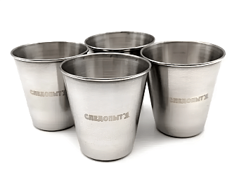 Рюмка «СЛЕДОПЫТ» 60 мл, в кожаной тубе (4 шт)