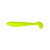 Силиконовая приманка BASS PRO Plump Ribtail 3,4'' Lumi Yellow