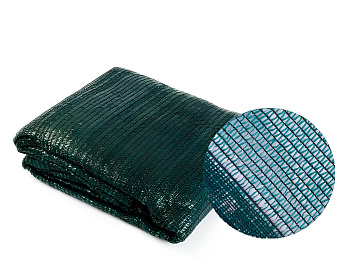 Сетка солнцезащитная 5х6м, затенение 80%, цвет зеленый, крепеж