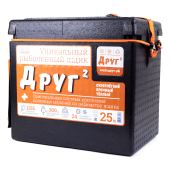 Ящик изотермический ДРУГ-2+ 25 л (в к-те резинка, карман) черный