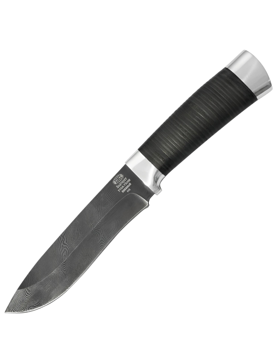 Нож туристич. Н6, ст. У10А-7ХНМ, дюраль, кожа 