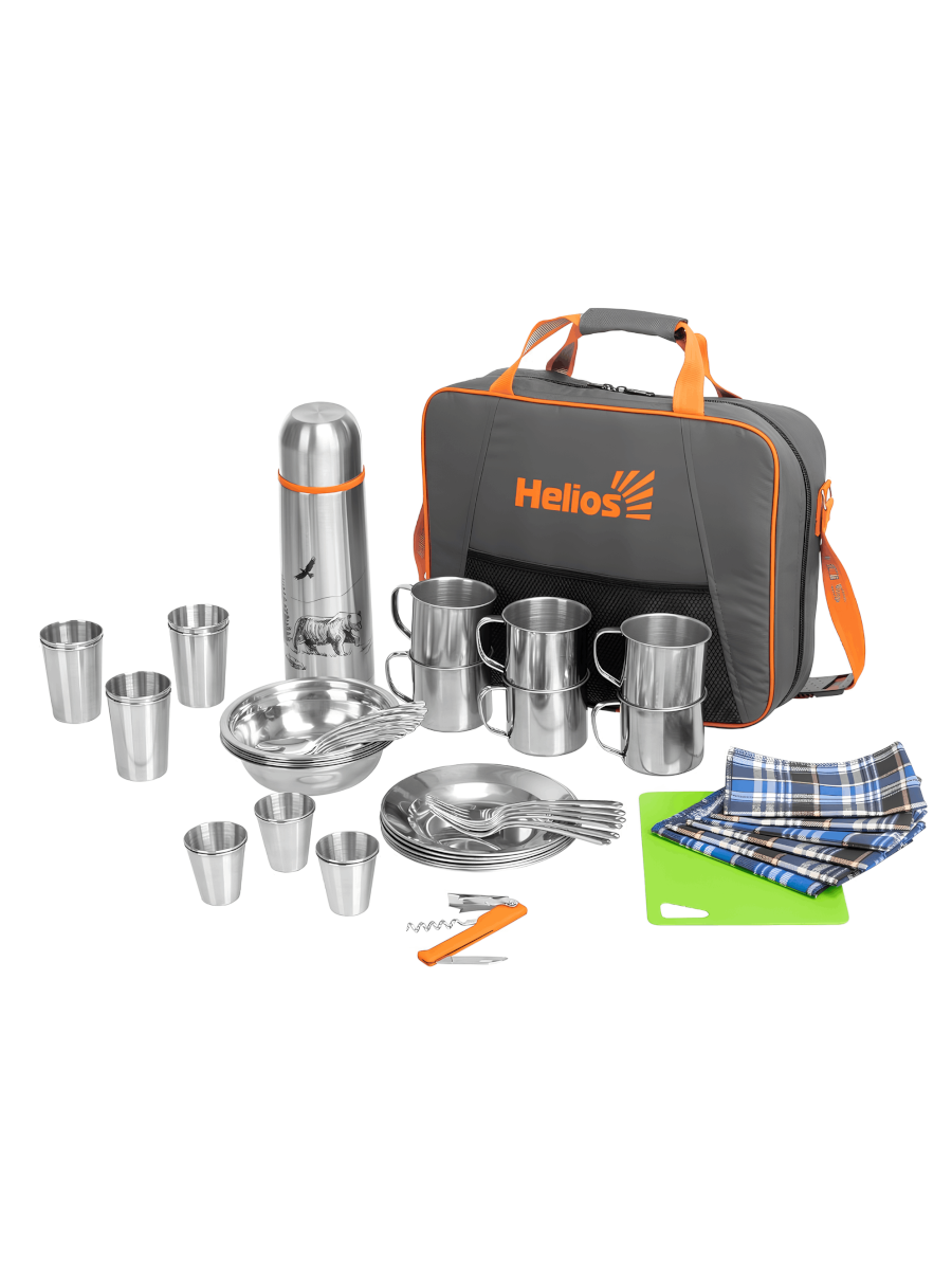 Набор для пикника Camping на 6 персон с термосом Helios