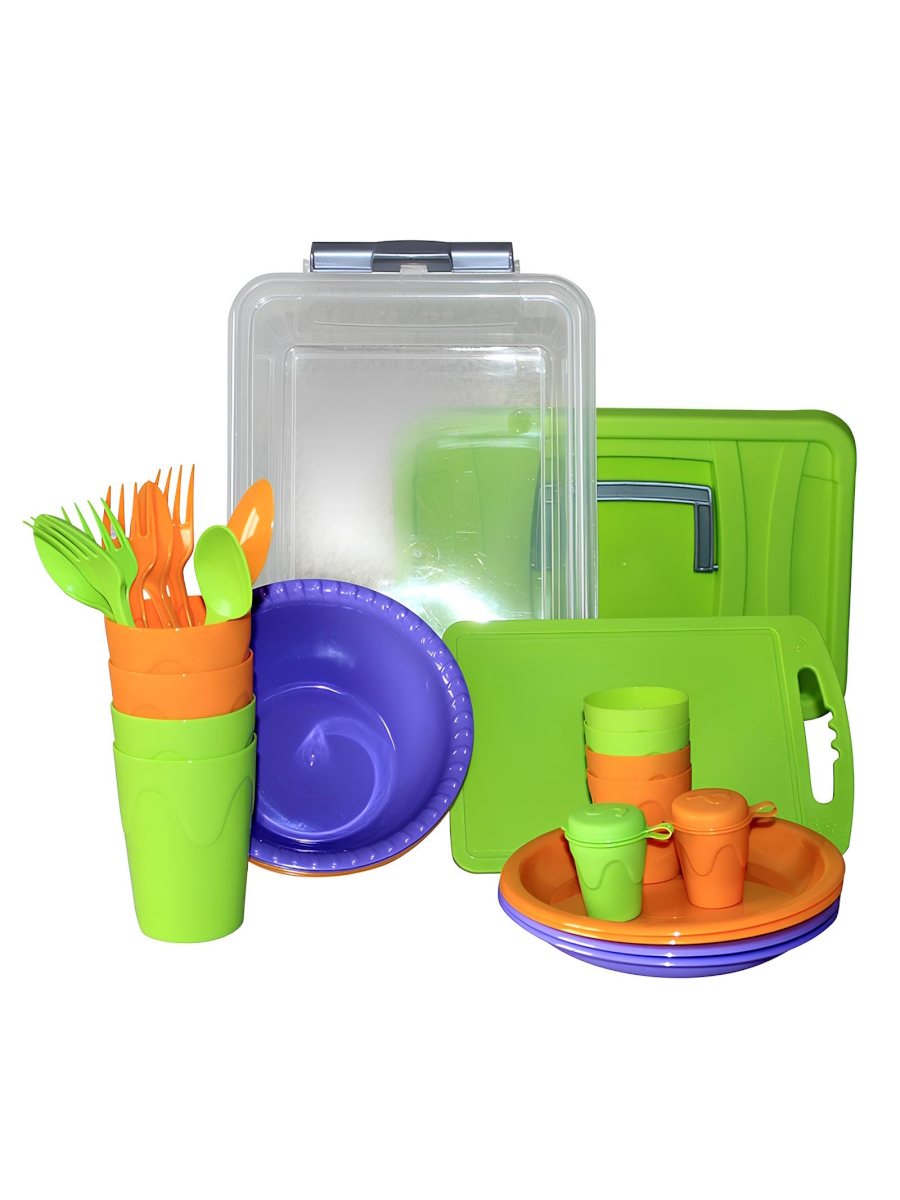 Набор для пикника СЛЕДОПЫТ «Weekend» пластик, на 4 персоны