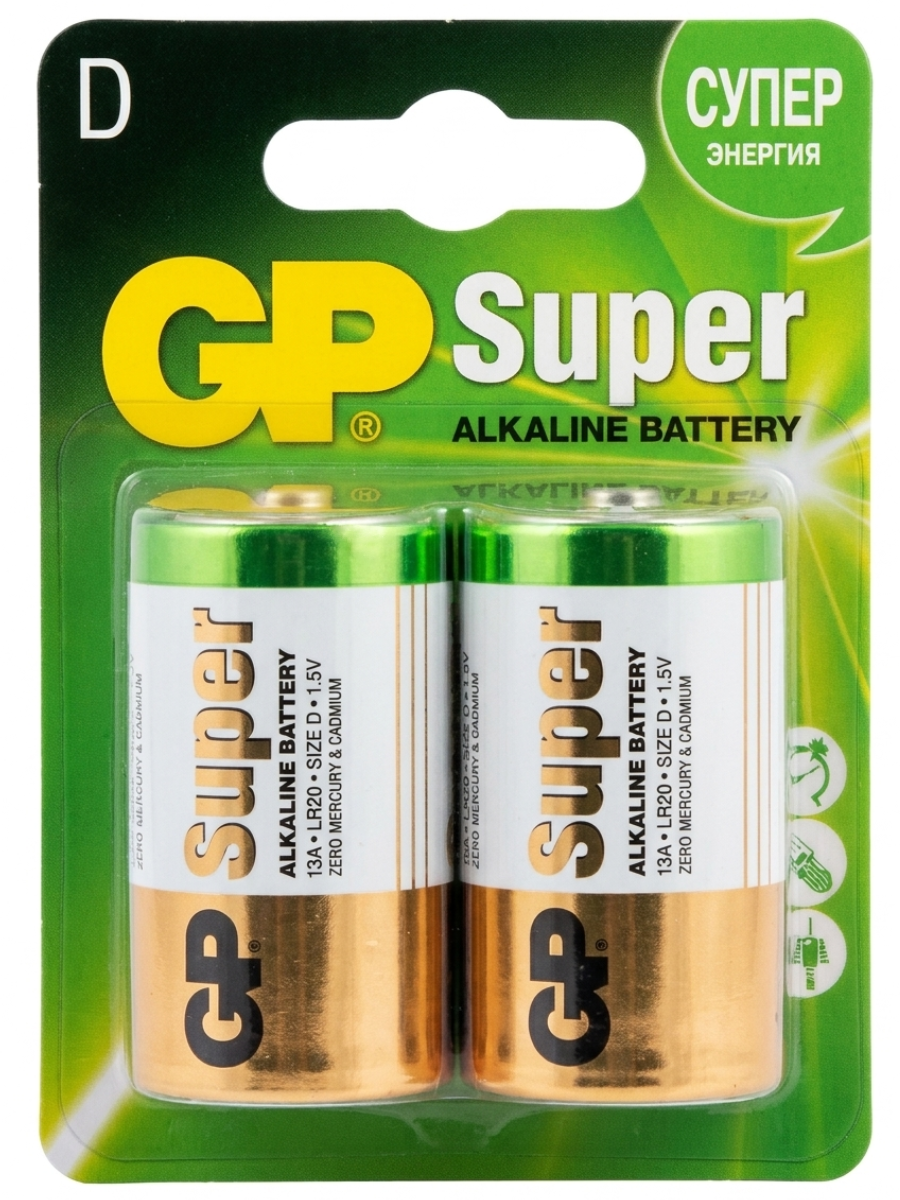 Батарейка GP Super Alkaline 13A ( тип D)