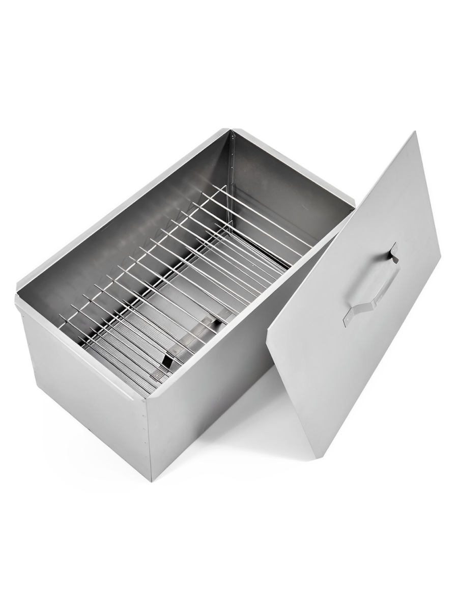 Коптильня 2х-ярусная с поддоном (нерж. сталь)