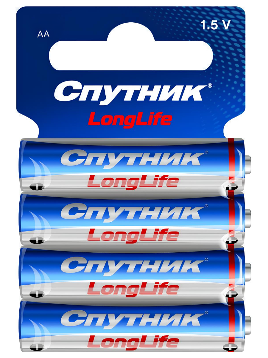 Батарейки Спутник Longlife AA