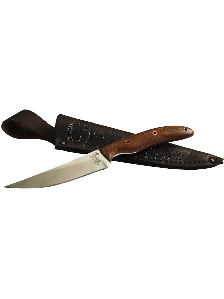 Нож туристич. Н25, ст.ЭИ-107, текстолит,кожа 