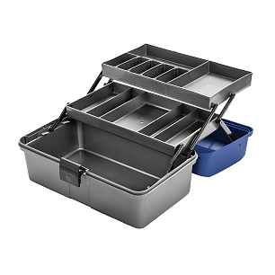 Ящик Helios T-HS-FB2-B (34*22*16) 2-полочный синий