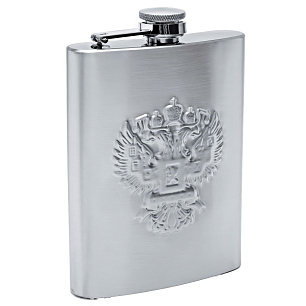 Подарочный набор ''Герб России'': фляжка 240мл, воронка, 4 стопки,257728
