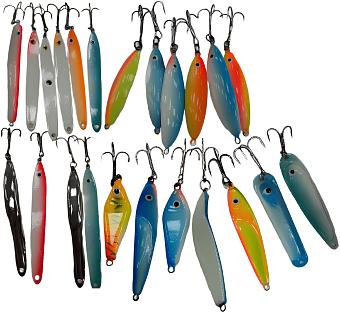 Блесна зимняя "Бумеранг / Волна / Каблучок / Клоун / Мечта / Окушок"