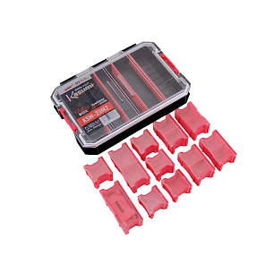 Коробка KASUMI KSM-25M2 (240*160*46) 5 отд. + 11 кор. с инд. крыш.