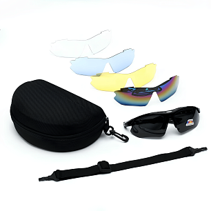 Очки защитные поляризационные СЛЕДОПЫТ, с комплектом 5 пар сменных линз